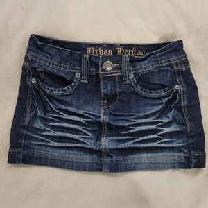 Urban heritage mini skirt